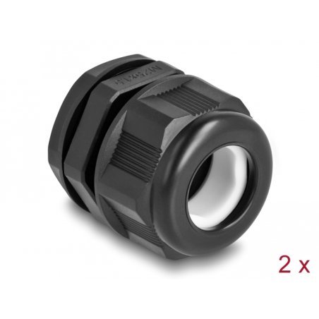 DeLOCK EX Cable Gland M25 black 2 pieces