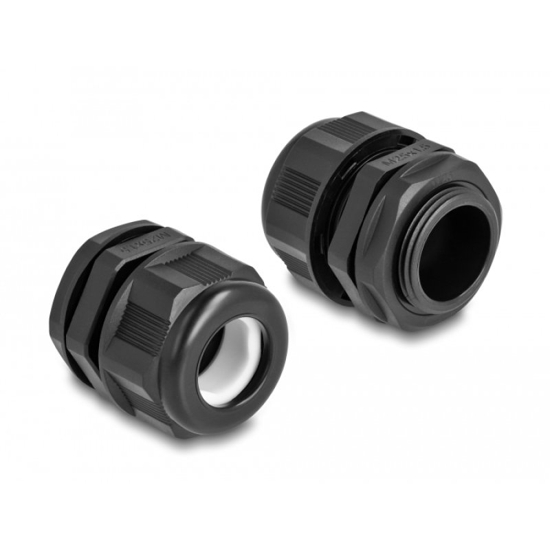 DeLOCK Presse-étoupe EX M25, noir, 2 unités