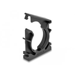 Delock Kabelschlauchhalter mit Verschlussclip 34,5 mm 4 Stück schwarz