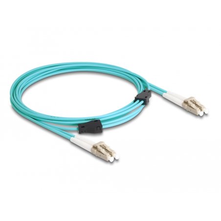 Delock LWL Kabel mit Metallarmierung LC Duplex zu LC Duplex Multimode OM3 3 m