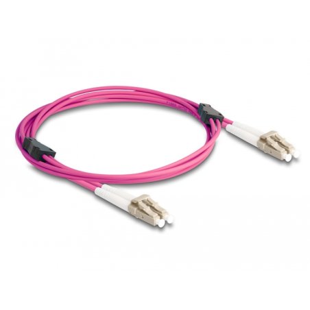 Delock LWL Kabel mit Metallarmierung LC Duplex zu LC Duplex Multimode OM4 2 m
