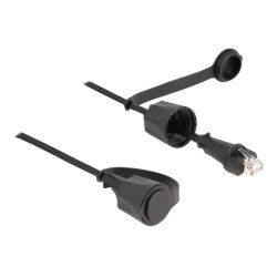 DeLOCK Câble de réseau RJ45 mâle à RJ45 mâle Cat.6 STP avec bouchon de protection, extérieur, IP68, étanche à