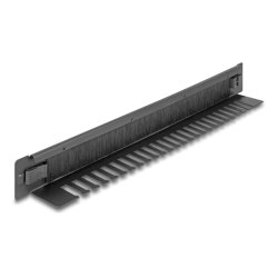 DeLOCK 19″ Brush Strip with cable holder tool free 1U black