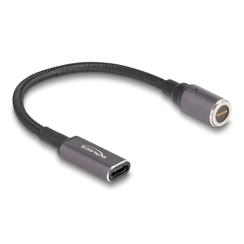 Delock Notebook Ladekabel USB Type-C™ Buchse zu magnetischem 8 Pin Konnektor 15 cm