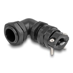 DeLOCK Cable Gland with strain relief and bending protection 90° angled PG11 black