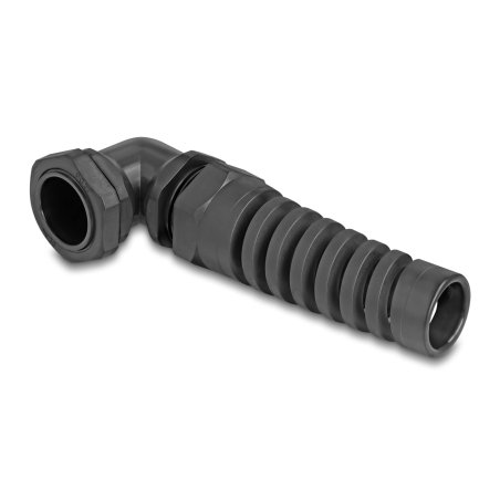 DeLOCK Cable Gland with strain relief 90° angled PG21 black
