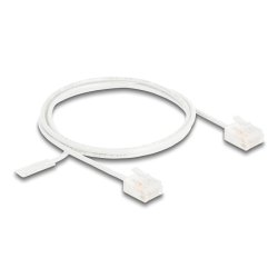 DeLOCK RJ45 Network Cable Cat.6 UTP Ultra Slim 1 m white with short plugs