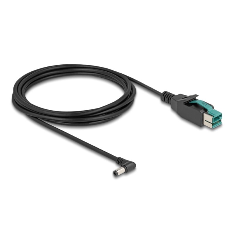 DeLOCK Câble PoweredUSB mâle 12 V à DC 5,5 x 2,1 mm mâle coudé 3 m