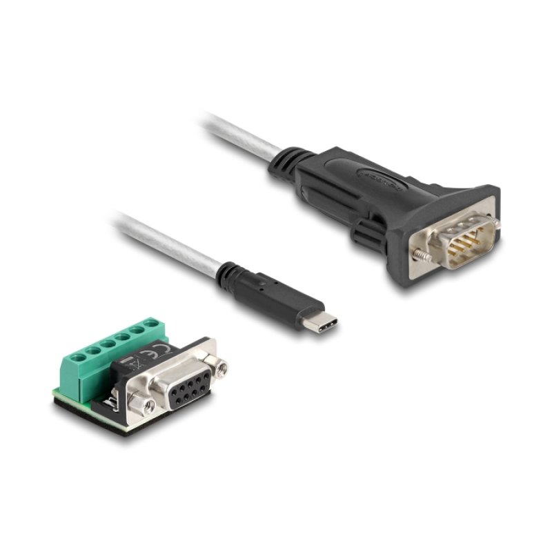 DeLOCK Adapter USB 2.0 Type-C to 1 x Serial RS-422/485 male with 6 pin terminal block 5 V 2 m