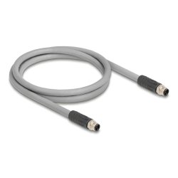 DeLOCK 80532 sensor/actuator cable 1 m RST M12 Grey