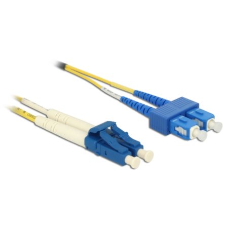 Delock Kabel Lichtwellenleiter LC Duplex zu SC Duplex Singlemode OS2 5 m