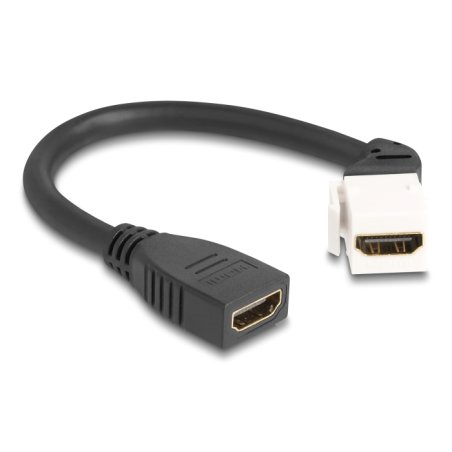 DeLOCK 90322 câble HDMI 0,2 m Blanc, Noir