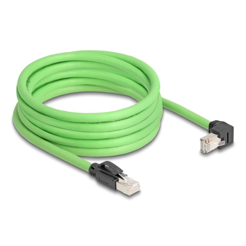 DeLOCK 80897 câble de réseau Noir, Vert 5 m Cat6a SF/UTP (S-FTP)