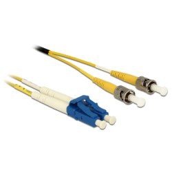 Delock Kabel Lichtwellenleiter LC Duplex zu ST Duplex Singlemode OS2 3 m