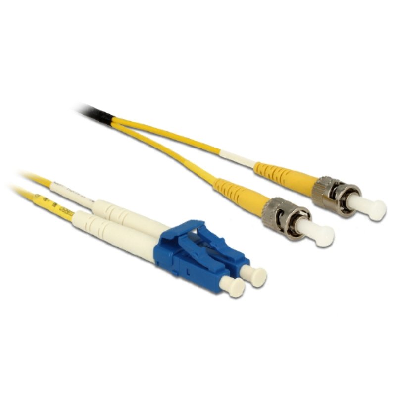 Delock Kabel Lichtwellenleiter LC Duplex zu ST Duplex Singlemode OS2 3 m