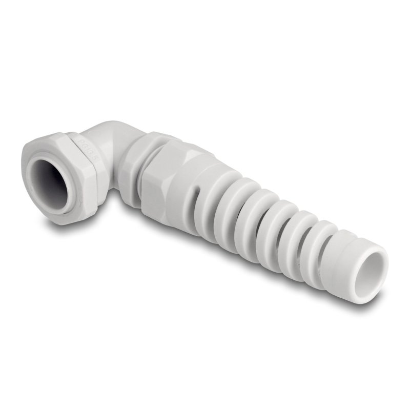 DeLOCK Cable Gland with strain relief 90° angled PG13.5 grey