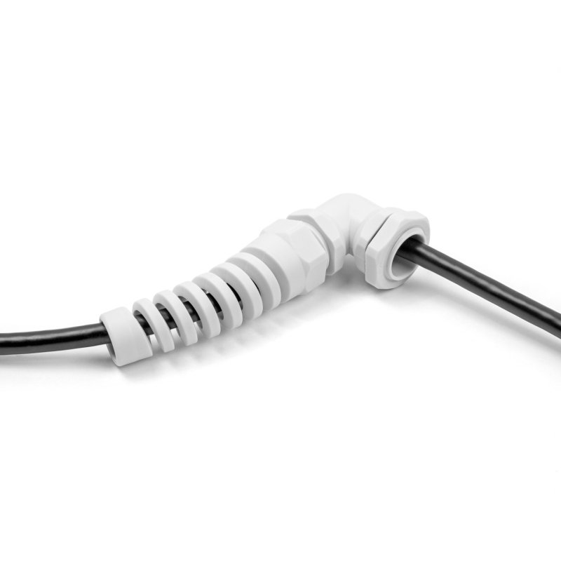DeLOCK Cable Gland with strain relief 90° angled PG13.5 grey