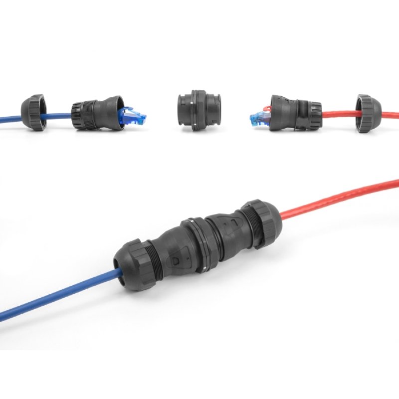 DeLOCK Cable Connector RJ45 jack to RJ45 jack Cat.6A IP68 dust and waterproof