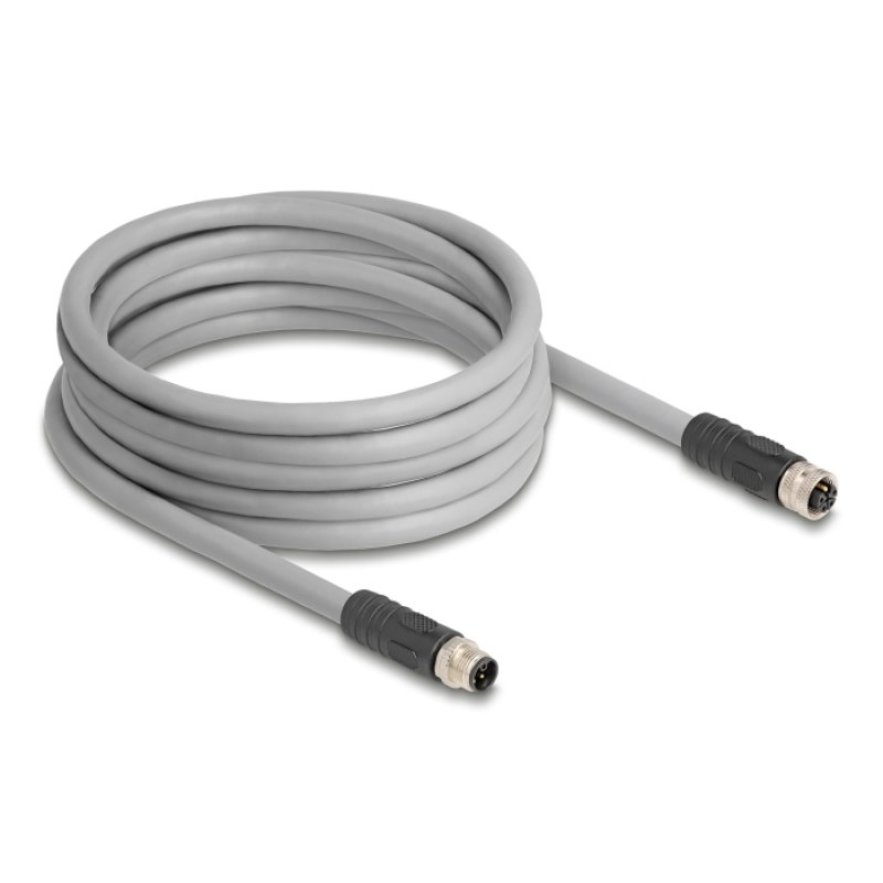 DeLOCK 80541 câble de capteur et d'actionneur 5 m RST M12 Gris