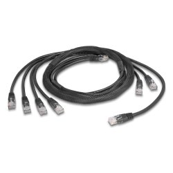 Delock RJ45 Trunk-Kabel 4 x Stecker zu 4 x Stecker Cat.5e UTP schwarz