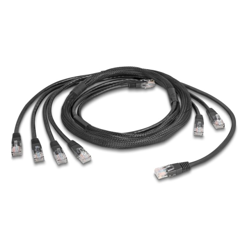 Delock RJ45 Trunk-Kabel 4 x Stecker zu 4 x Stecker Cat.5e UTP schwarz