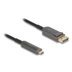 DeLOCK 81609 video cable adapter 30 m USB Type-C DisplayPort Black
