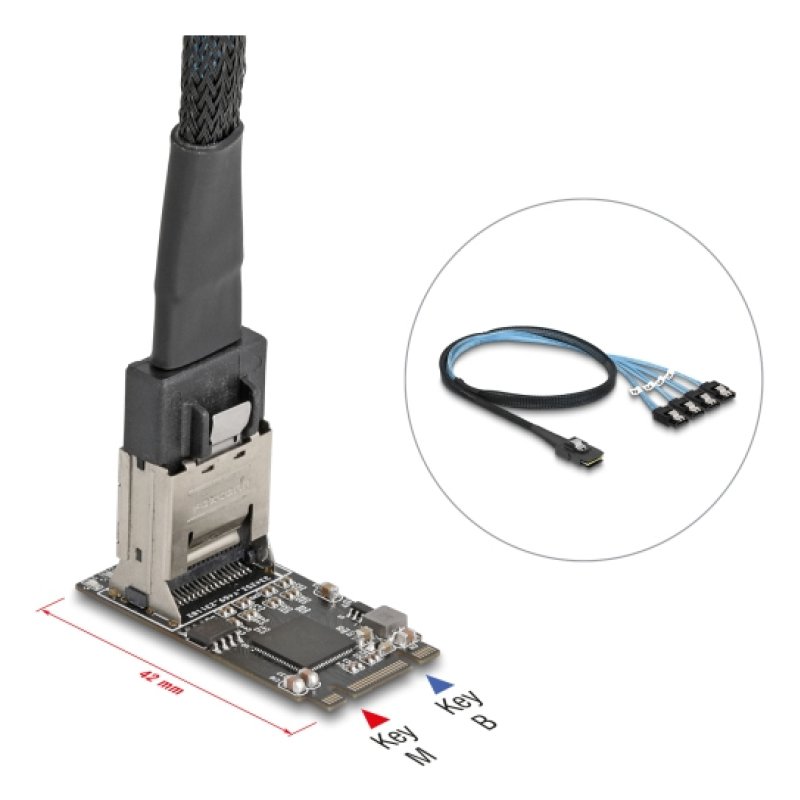 DeLOCK 64260 interface cards/adapter Internal Mini-SAS