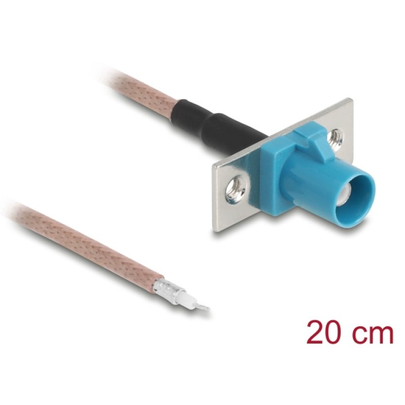 DeLOCK 90726 câble coaxial RG-316/U 0,2 m FAKRA Z Non Bleu, Marron