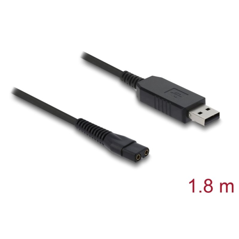DeLOCK USB Charging Cable 3.5 V for Electric Shavers compatible with Wahl Color Pro 9649 - shaver charger replacement