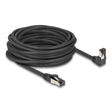 DeLOCK RJ45 Network Cable Cat.8.1 S/FTP 90° downwards angled / straight 10 m black