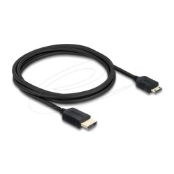 Delock Koaxiales High Speed HDMI Kabel HDMI Stecker zu Mini HDMI Stecker 8K 60 Hz 2 m
