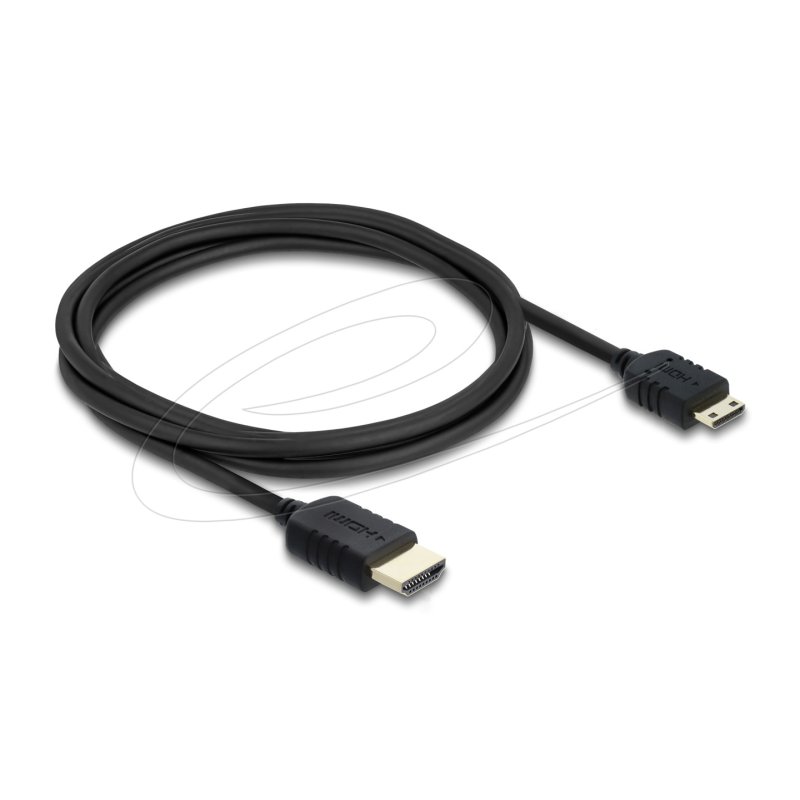 Delock Koaxiales High Speed HDMI Kabel HDMI Stecker zu Mini HDMI Stecker 8K 60 Hz 2 m