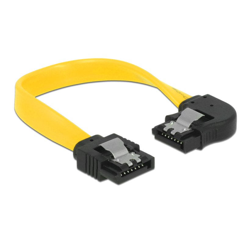 DeLOCK 83957 câble SATA 0,1 m SATA 7-pin Noir, Jaune