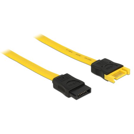 DeLOCK 0.7m 2xSATAIII SATA cable SATA 7-pin Black, Yellow
