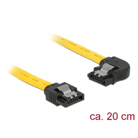 DeLOCK 83958 SATA cable 0.2 m SATA 7-pin Black, Yellow