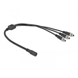 DeLOCK Câble diviseur DC 5,5 x 2,1 mm, 1 x femelle à 3 x mâles, vissable