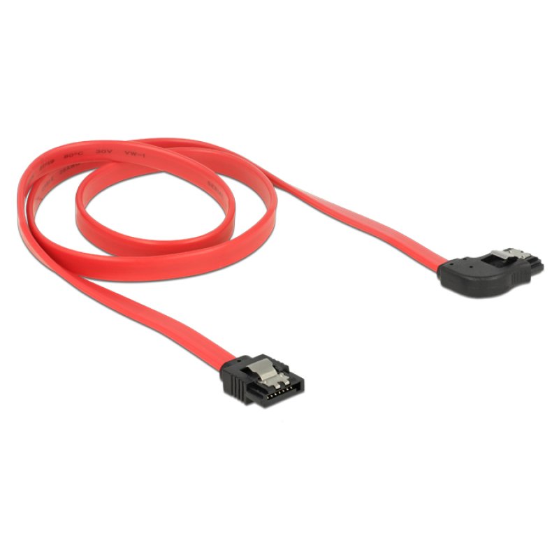 DeLOCK 83970 SATA cable 0.7 m SATA 7-pin Black, Red