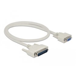 Delock Serielles Kabel D-Sub 25 Stecker zu D-Sub 9 Buchse 0,5 m