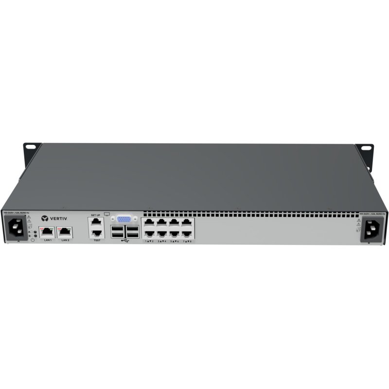 Vertiv Avocent MPU2-108DAC-400 commutateur écran, clavier et souris Grille de montage Noir