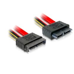 DeLOCK Cable SATA Slimline male female SATA cable 0.3 m Black