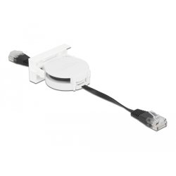 DeLOCK Easy 45 Module Network Retractable Cable RJ45 Cat.5e black