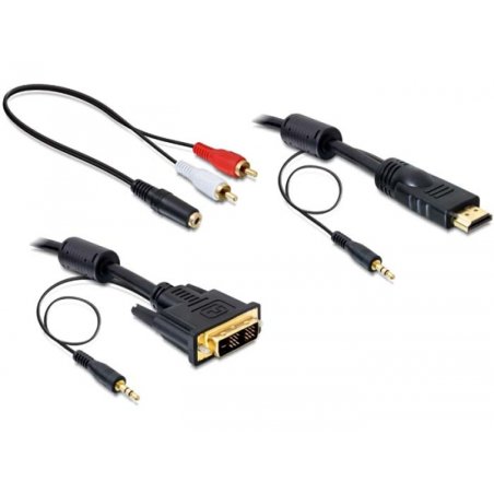 Delock Kabel DVI - HDMI Sound Stecker-Stecker 2 m