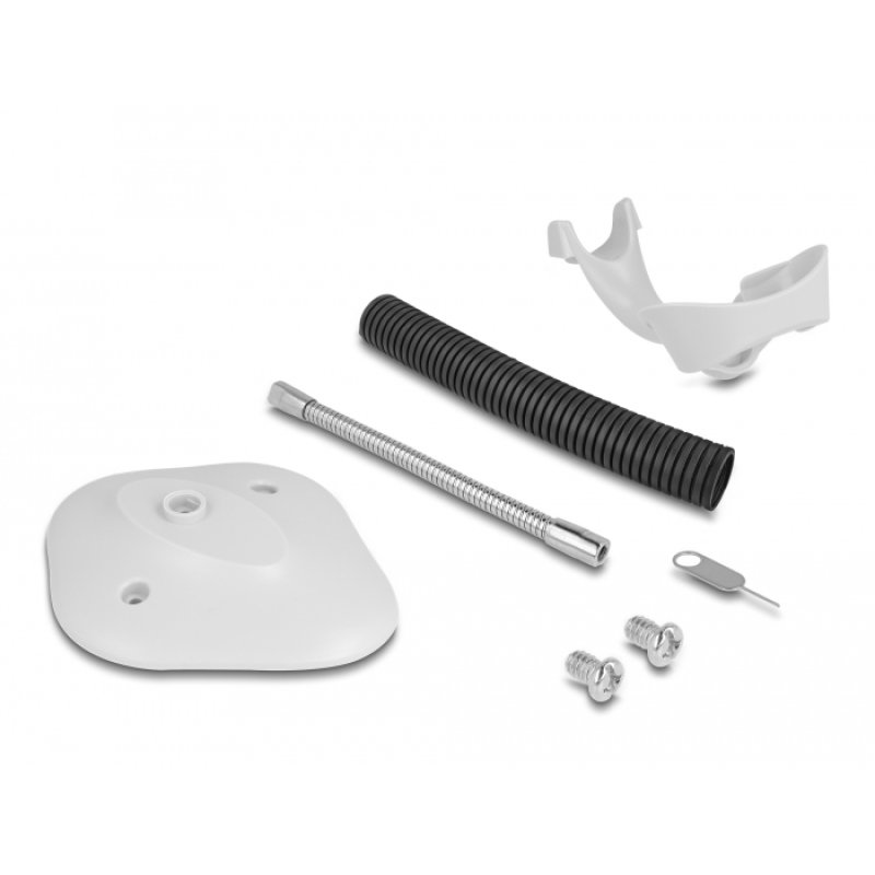 DeLOCK USB Barcode Scanner 1D with connection cable and stand - Laser - light grey