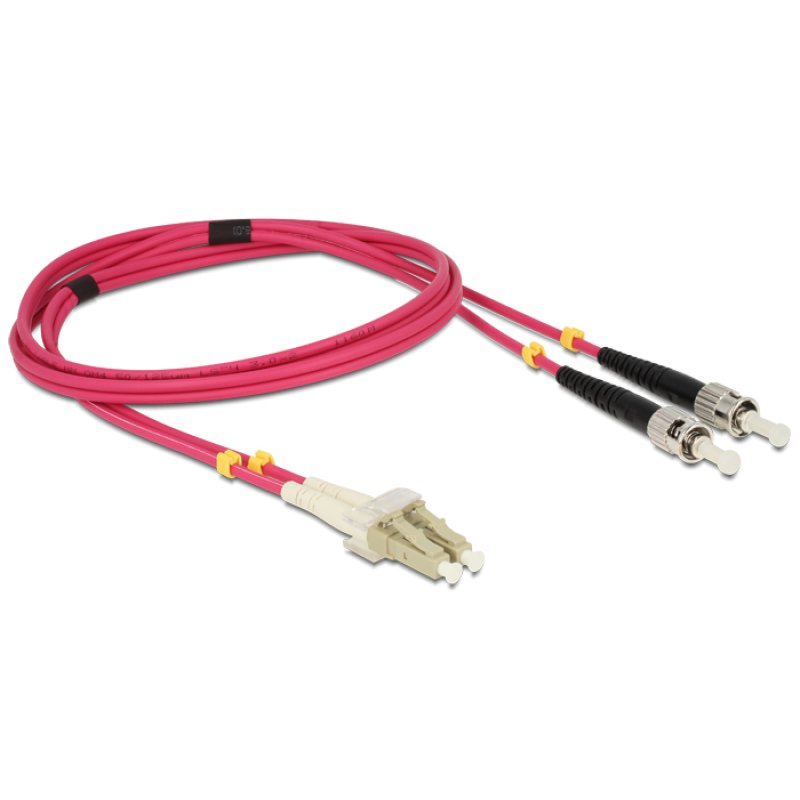 DeLOCK LC - ST, 1m câble InfiniBand et à fibres optiques Violet