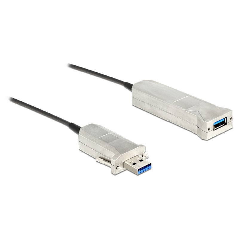 Delock Aktives Optisches Kabel USB 5 Gbps Typ-A Stecker zu Typ-A Buchse 50 m
