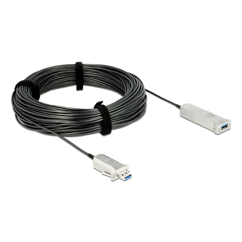 DeLOCK 50m USB3.0-A USB Micro-B/USB3.0-A câble USB USB 3.2 Gen 1 (3.1 Gen 1) USB A USB A/Micro-USB B Noir, Argent