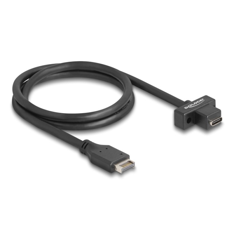 Delock USB 10 Gbps Kabel Typ-E Key A 20 Pin Stecker zu USB Type-C™ Buchse zum Einbau 70 cm