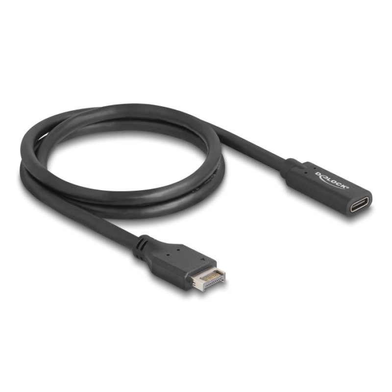 DeLOCK Câble USB 10 Gbps Type-E Key A 20 broches mâles vers USB Type-C femelle, 70 cm