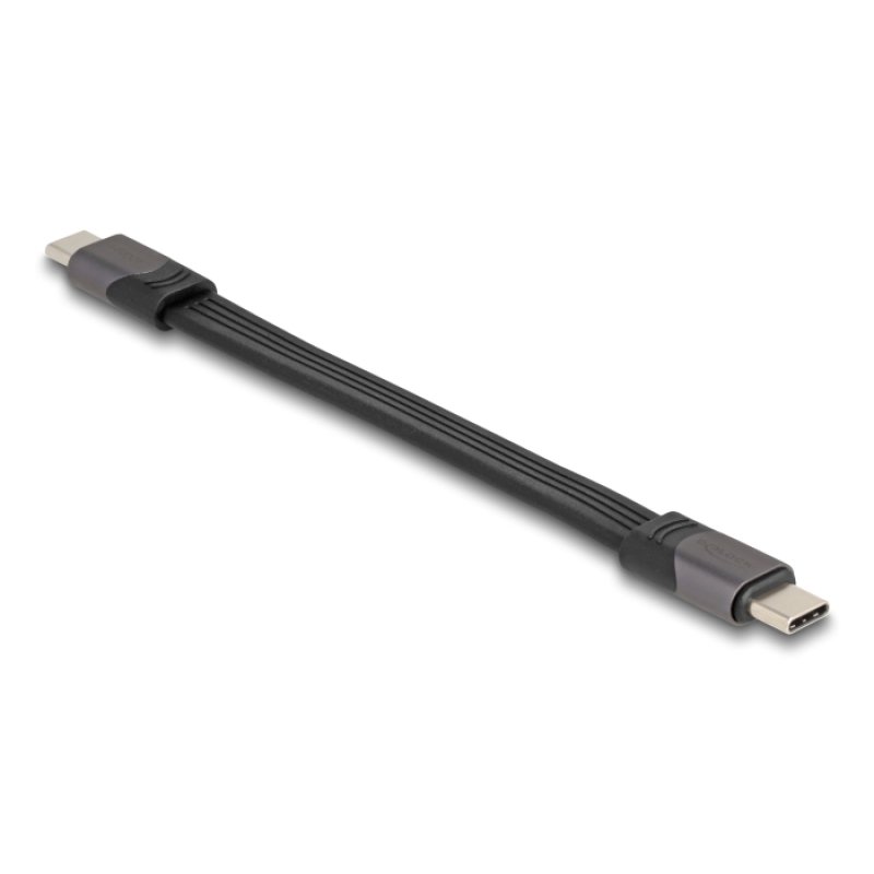 DeLOCK USB 40 Gbps FPC Flat Ribbon Cable USB Type-C to USB Type-C 15 cm PD 3.0 100 W E-Marker