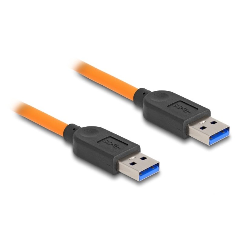 Delock USB 5 Gbps Kabel USB Typ-A Stecker zu USB Typ-A Stecker für Tethered Shooting 1 m orange